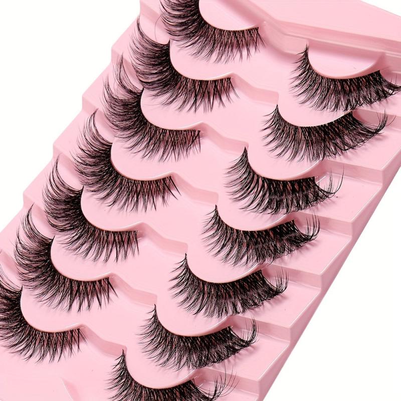 7 Pairs Fox Cat Eye False Eyelashes Naturally Thick Curly Eyelashes