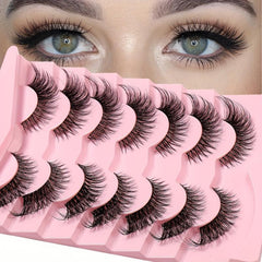 7 Pairs Fox Cat Eye False Eyelashes Naturally Thick Curly Eyelashes