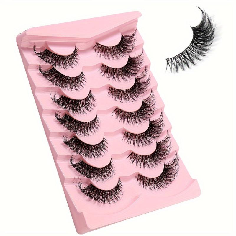 7 Pairs Fox Cat Eye False Eyelashes Naturally Thick Curly Eyelashes