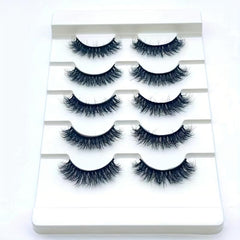 5 Pairs 3D Natural Faux Mink False Eyelashes D Curling Lashes