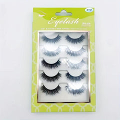 5 Pairs 3D Natural Faux Mink False Eyelashes D Curling Lashes