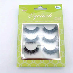 5 Pairs 3D Natural Faux Mink False Eyelashes D Curling Lashes