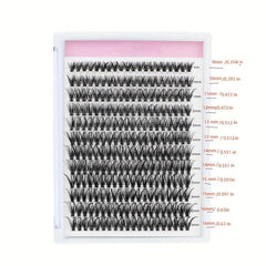 240pcs 40D Eyelash Cluster Extension D Curl Mixed Tray Faux Mink Lashes