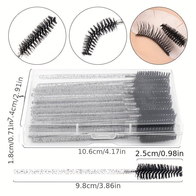 Make Up Brushes 50Pcs Eyelash Brushes Makeup Brushes Wands Applicator