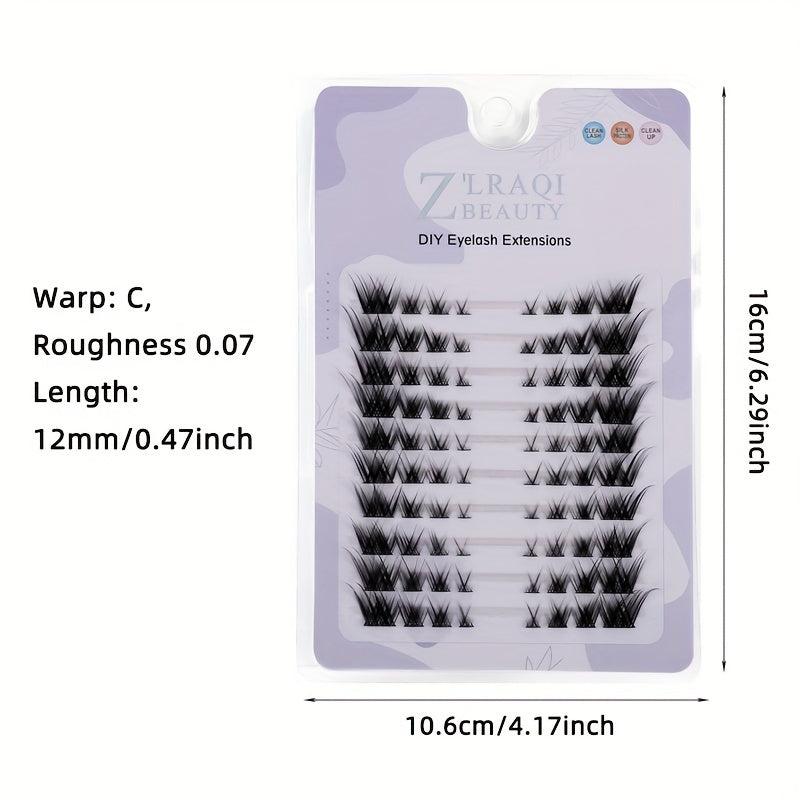 Cat Ear Individual Cluster Lashes Natural Bushy Eyelashes