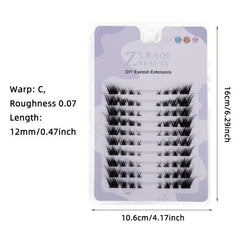 Cat Ear Individual Cluster Lashes Natural Bushy Eyelashes