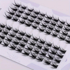 Cat Ear Individual Cluster Lashes Natural Bushy Eyelashes