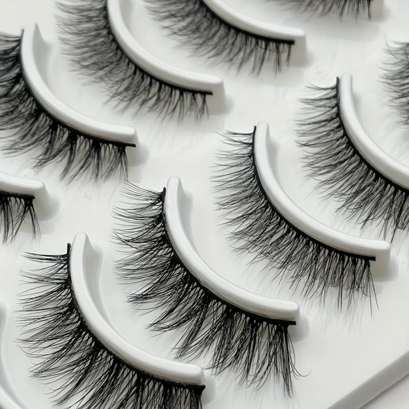 10 Pairs of Natural Looking Faux Mink Cat Eye False Eyelashes