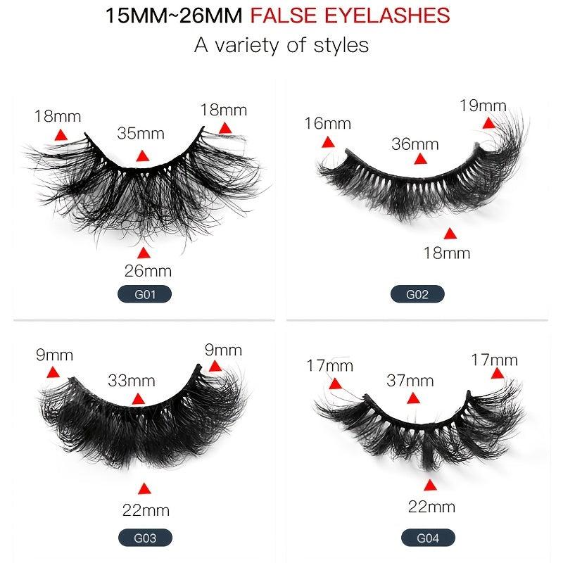 5 Pairs Fluffy Volume False Eyelashes Sexy Charming Decoration