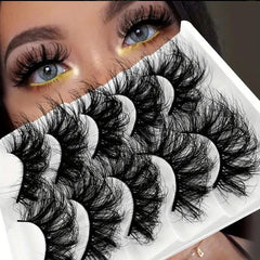 5 Pairs Fluffy Volume False Eyelashes Sexy Charming Decoration