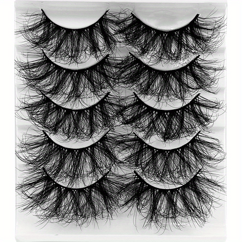 5 Pairs Fluffy Volume False Eyelashes Sexy Charming Decoration