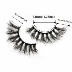 7 Pairs 3D Natural Faux Mink Eyelashes Fluffy Wispy False Eyelashes