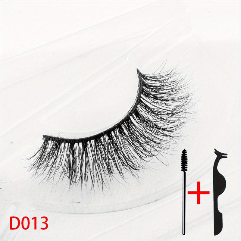 3D Mink False Eyelashes Natural Look Brushes Tweezers