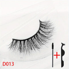3D Mink False Eyelashes Natural Look Brushes Tweezers