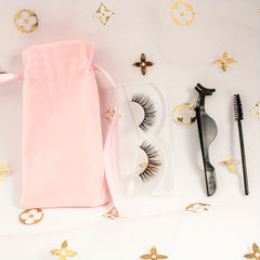3D Mink False Eyelashes Natural Look Brushes Tweezers