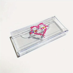 1pc Cartoon Empty Eyelashes Box Plastic Holder Lashes Box