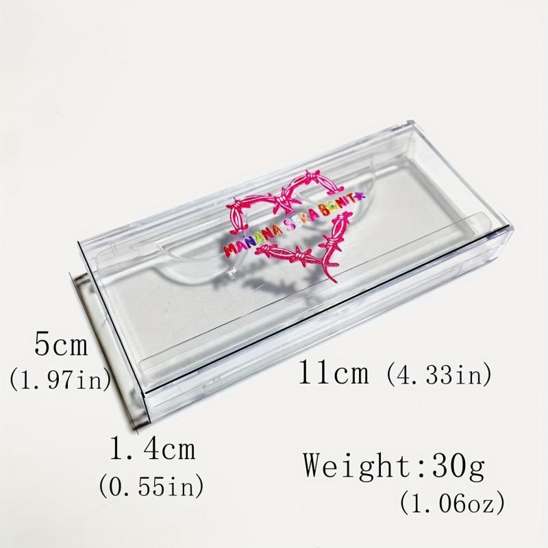 1pc Cartoon Empty Eyelashes Box Plastic Holder Lashes Box