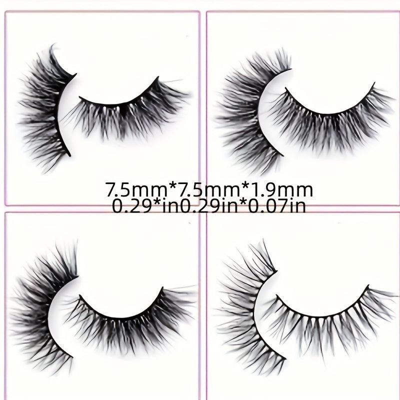 3D Fluffy Wispy Eyelashes Natural Volume Curly Layered Lashes