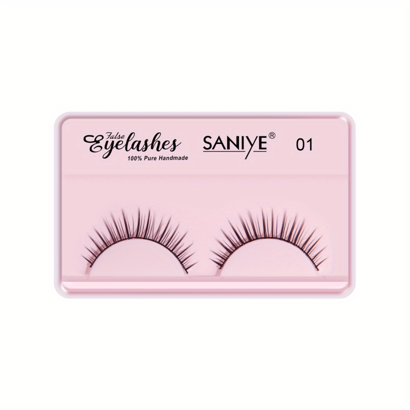3D Chemical Fiber False Eyelashes Natural Thick Layer with Tweezers