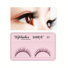 3D Chemical Fiber False Eyelashes Natural Thick Layer with Tweezers