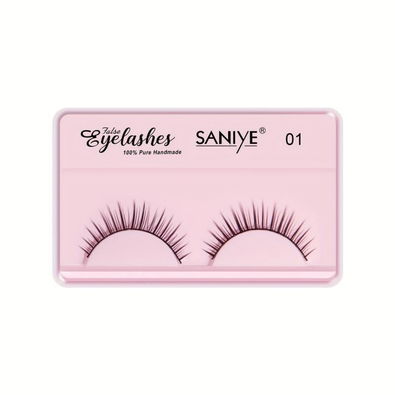3D Chemical Fiber False Eyelashes Natural Thick Layer with Tweezers