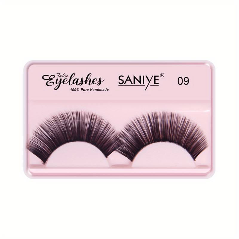 3D Chemical Fiber False Eyelashes Natural Thick Layer with Tweezers
