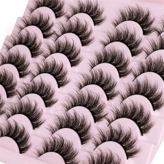 14 Pairs Fluffy 3D Mink Lashes Dramatic False Eyelashes