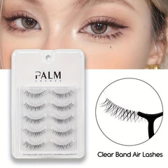 Natural Look Short False Eyelashes Clear Band TS09