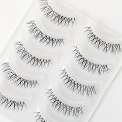 Natural Look Short False Eyelashes Clear Band TS09