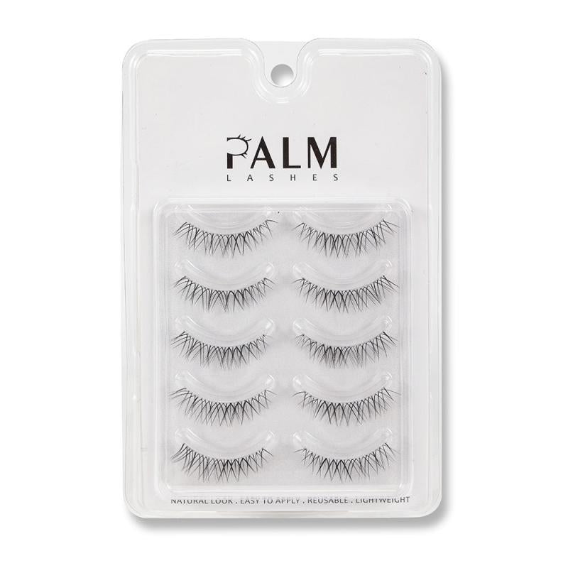 Natural Look Short False Eyelashes Clear Band TS09