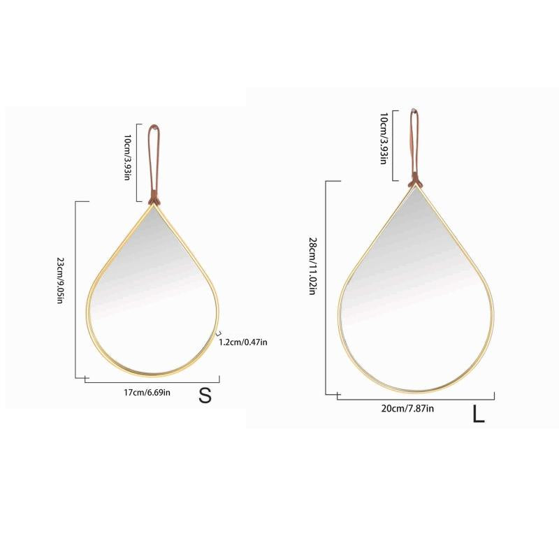 Teardrop Decorative Wall Mirror for Bedroom Entry Vanity Bathroom