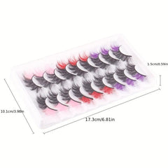 9 Pairs Colorful False Eyelashes High Faux Mink Hair Thick Natural Messy Curling