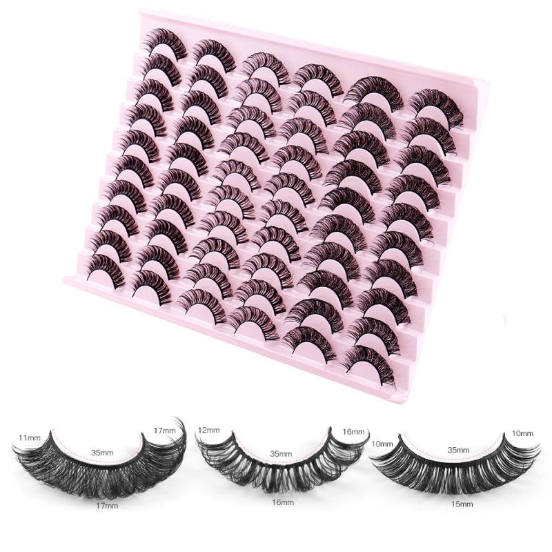 30 Pairs 3D Faux Mink Lashes Volume Eyelash Extension Makeup