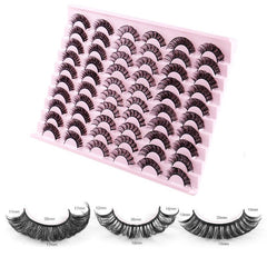 30 Pairs 3D Faux Mink Lashes Volume Eyelash Extension Makeup