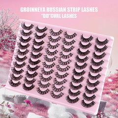 30 Pairs 3D Faux Mink Lashes Volume Eyelash Extension Makeup