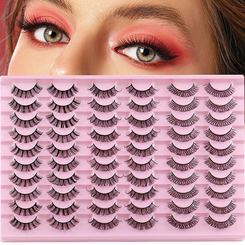 30 Pairs 3D Faux Mink Lashes Volume Eyelash Extension Makeup