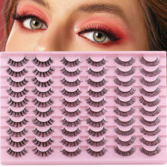 30 Pairs 3D Faux Mink Lashes Volume Eyelash Extension Makeup