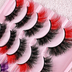 10 Pairs Colorful False Eyelashes 8D Curling Natural Dramatic Look