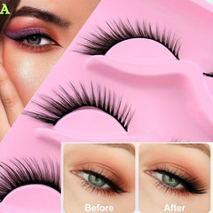 5 Pairs Natural Look Winged False Eyelashes