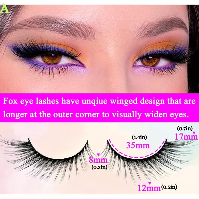 5 Pairs Natural Look Winged False Eyelashes