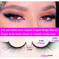 5 Pairs Natural Look Winged False Eyelashes