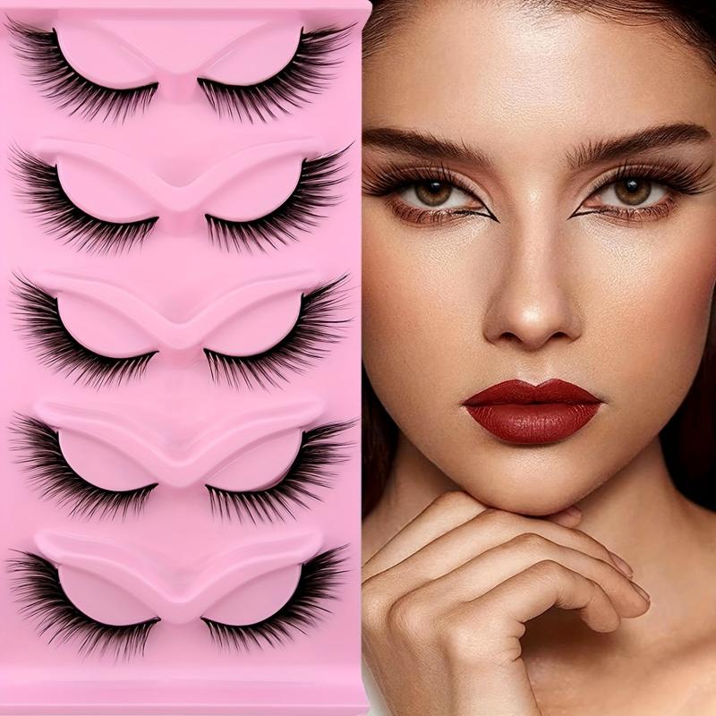 5 Pairs Natural Look Winged False Eyelashes