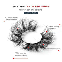 5 Pairs Thick 8D Fluffy Crisscross Faux Mink Eyelashes