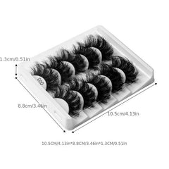 5 Pairs Thick 8D Fluffy Crisscross Faux Mink Eyelashes
