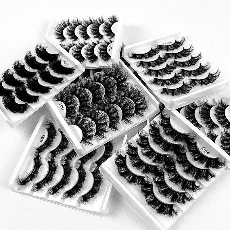 5 Pairs Thick 8D Fluffy Crisscross Faux Mink Eyelashes