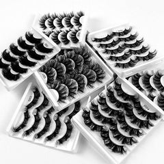 5 Pairs Thick 8D Fluffy Crisscross Faux Mink Eyelashes