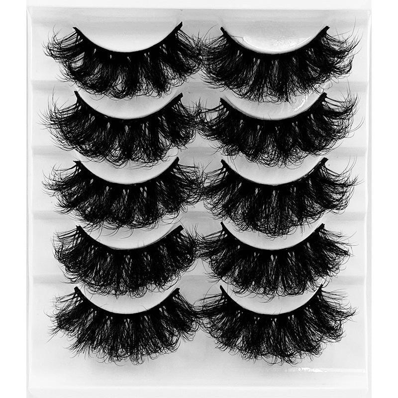 5 Pairs Thick 8D Fluffy Crisscross Faux Mink Eyelashes