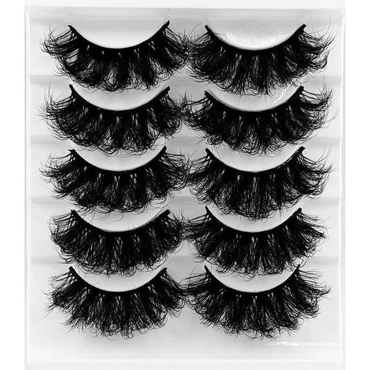 5 Pairs Thick 8D Fluffy Crisscross Faux Mink Eyelashes