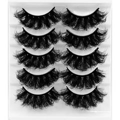 5 Pairs Thick 8D Fluffy Crisscross Faux Mink Eyelashes
