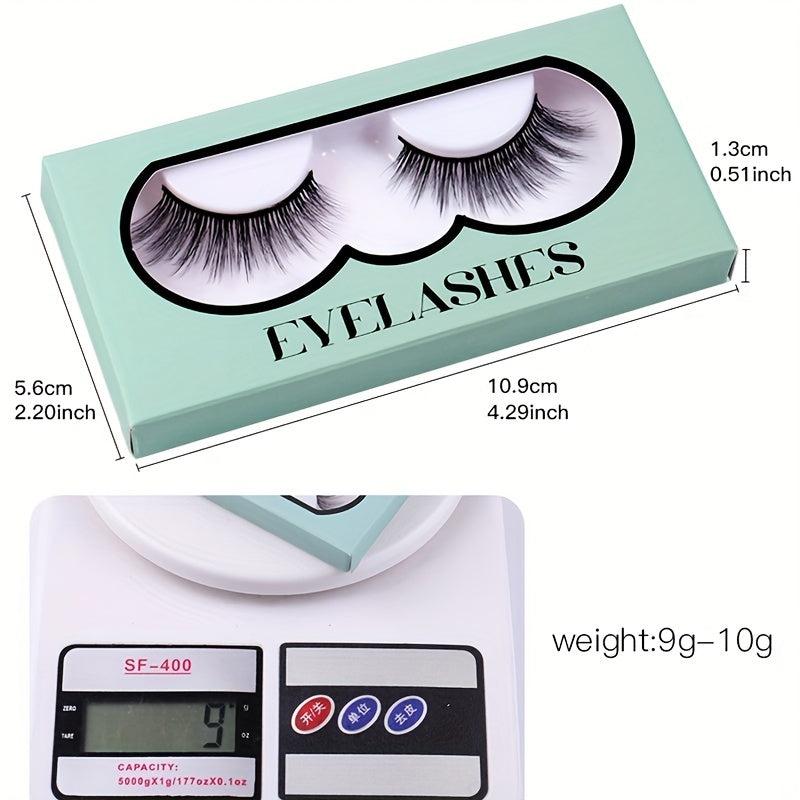 10 Pairs 3D False Eyelashes Natural Fluffy Cross Lashes Makeup